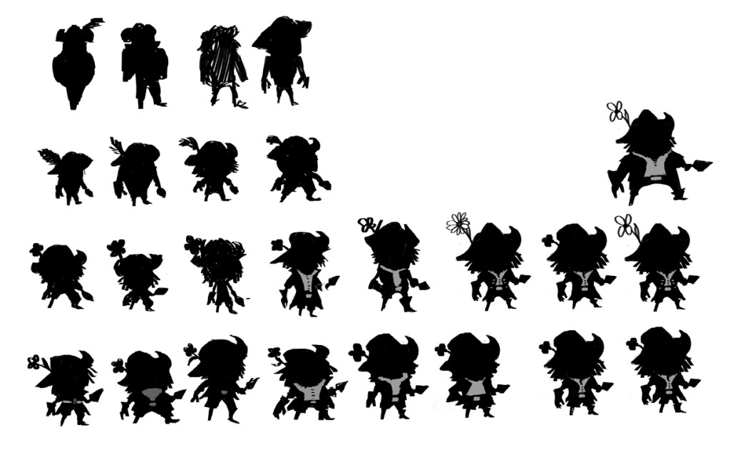 silhouettes of captain character
